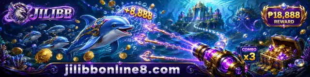 JILIBB Fishing scene with moving fish and visible game controls