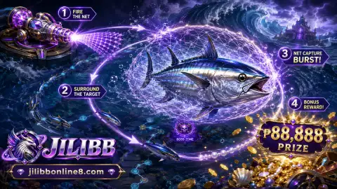 JILIBB fishing action with a moving target and visible resource counter change