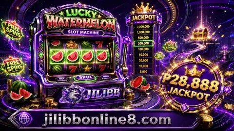 JILIBB slot artwork with violet-lit characters and reel symbols